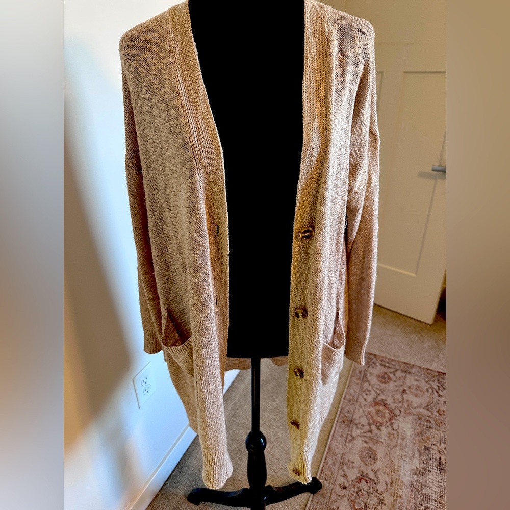 Tan cardigan